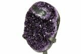 Sparkling Amethyst Geode with Metal Stand - Uruguay #372994-2
